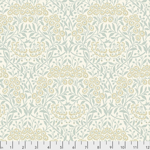 One Roman Shade - Made with "Michaelmas Daisy - Ivory" William Morris FreeSpirit Fabric. Functional Corded Blind