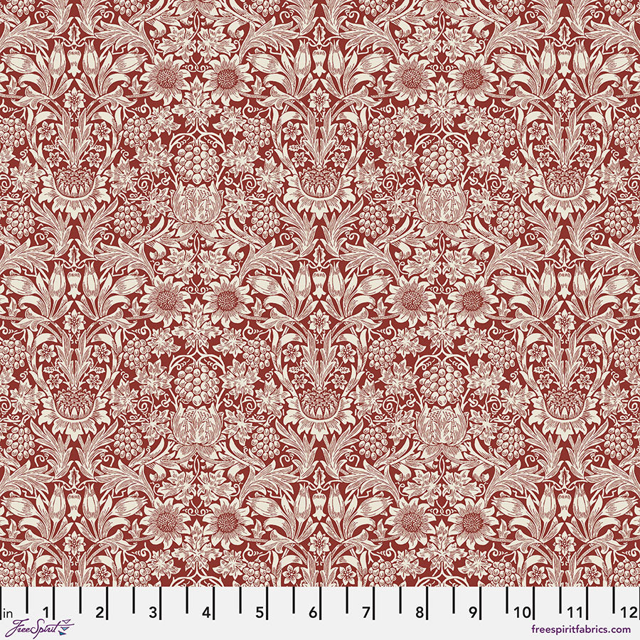 Pillow Cover - "Sunflower - Berry" William Morris Emery Walker FreeSpirit Fabric