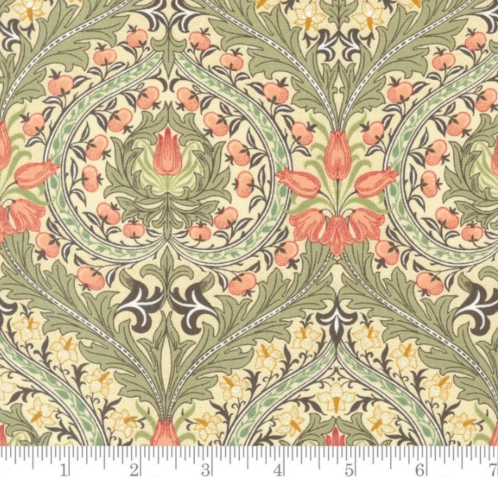 One Custom Roman Shade - Made with "Tulip Pomegranate Porcelain" fabric