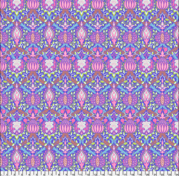 One Curtain Panel "Granada - Purple - Kaffe x Morris & Co. Cotton Lawn"