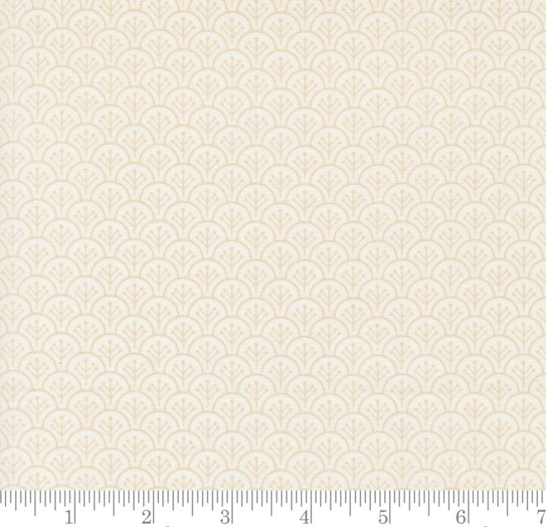One Curtain Panel - "Scallops Blenders - Ghost"