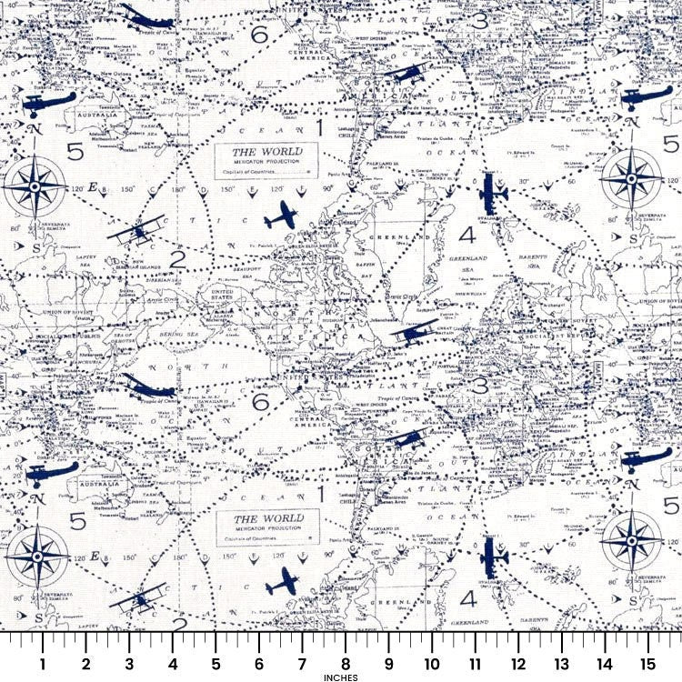 One Curtain Panel or Valance "Premier Prints Air Traffic Felix Navy" Custom Made to Order Drapery. Available in white or natural