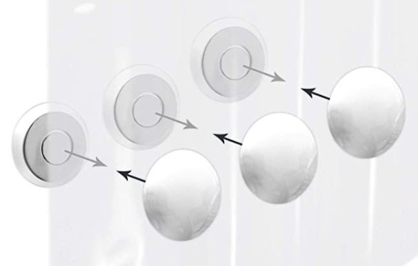 Magnetic Drapery Weights - Set of 4 Pairs (8 pieces) - Outdoor Safe - 1.5" Diameter Circular Weights - Shower Curtain Weights