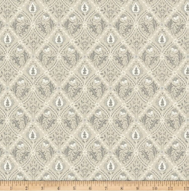 One Curtain Panel "Mineral Pure Trellis Linen" Fabric, FreeSpirit Fabrics, The Original Morris & Co. Bold, Elegant Home Decor