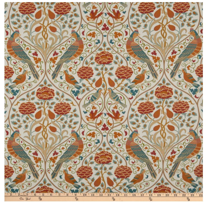 Cotton Napkins "Morris & Co. Orkney Seasons by May Large Linen" Elegant custom table decor for home. Beautiful Autumn Colors. Handmade