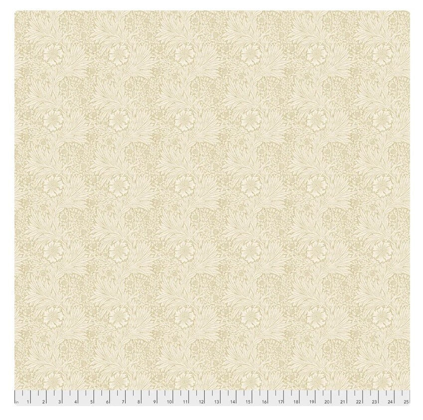 One Curtain Panel "Tan Marigold" Fabric, FreeSpirit Fabrics, The Original Morris & Co. William Morris Fabric. Handmade in Ohio