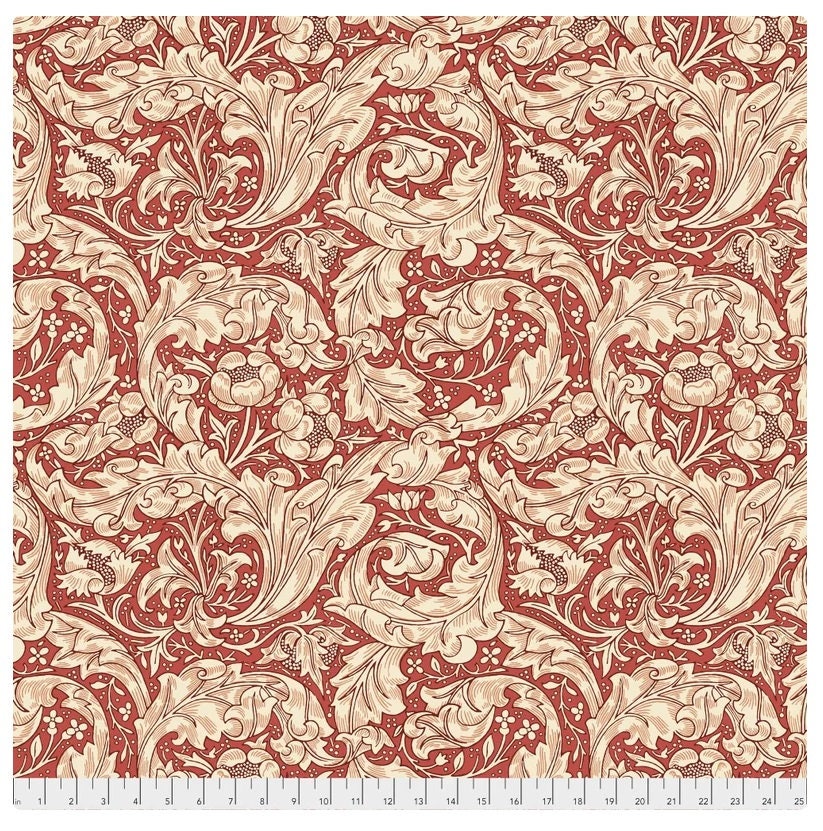 One Holiday Tree Skirt "Bachelor's Button Red" Home Decor. William Morris Christmas Tree Decor