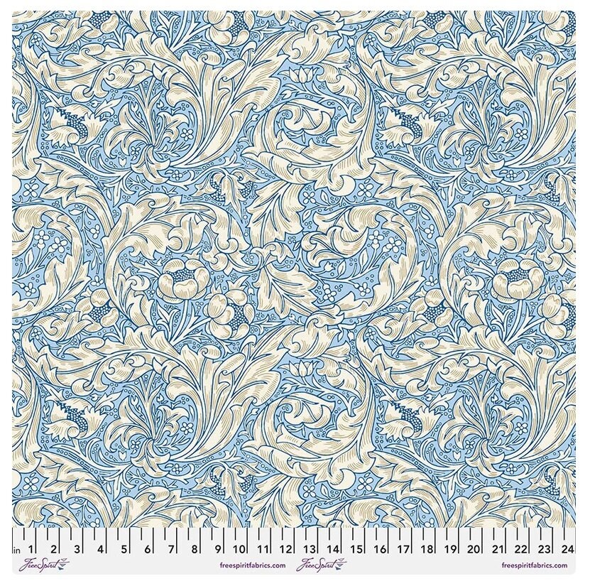 One Holiday Tree Skirt "Bachelors Button- Blue - Wandle" Home Decor. William Morris Christmas Tree Decor