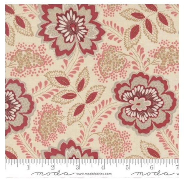 One Holiday Tree Skirt "Chateau De Chantilly Orleans Florals Pearl" By Moda Fabrics. French General. Handmade Christmas Tree Skirt.