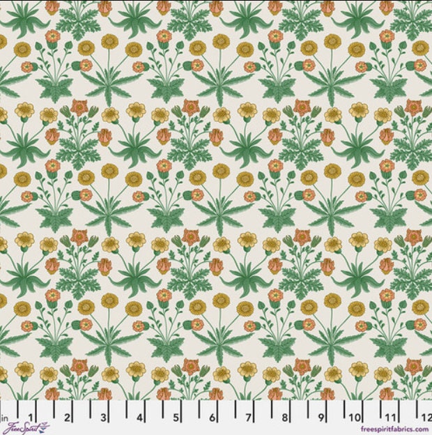 One Holiday Tree Skirt "Daisy Ivory Buttermere" Custom made to order Cotton Christmas Tree Skirt