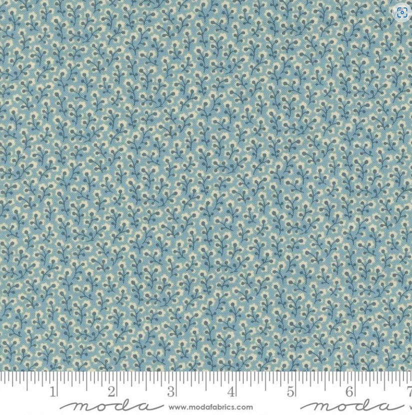 One Curtain Panel "Dauphine Blenders Blue" fabric Antoinette French General. Handmade window treatments