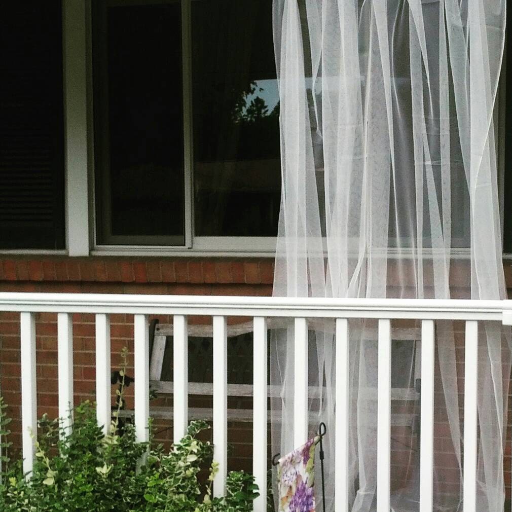 One (1) Organic Natural White Mosquito and Noseeum Netting Curtain for Patio or Bedroom Window - Bug Net Curtain, Bed Tent, Porch or Camping
