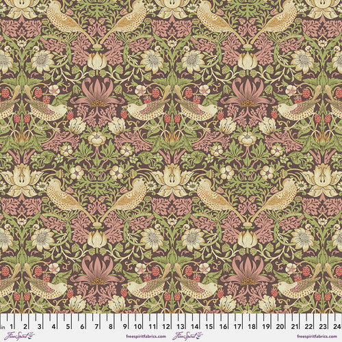 One Holiday Tree Skirt "Strawberry Thief - Chocolate" William Morris FreeSpirit Fabrics
