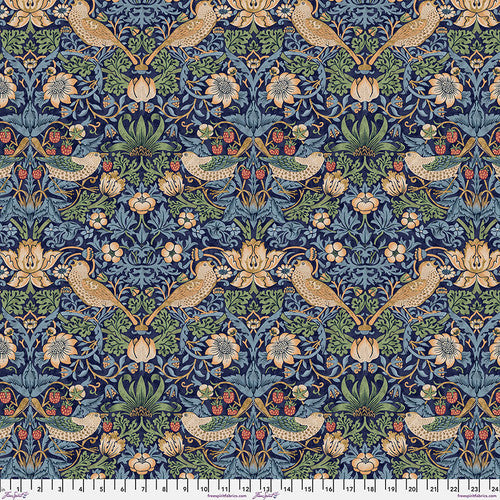 One Holiday Tree Skirt "Strawberry Thief - Navy" William Morris FreeSpirit Fabrics