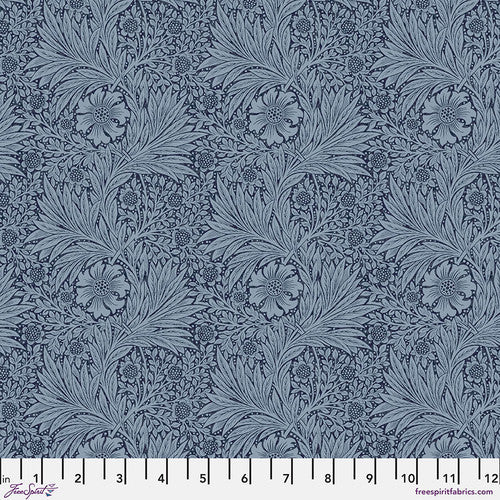 One Holiday Tree Skirt "Marigold - Navy" William Morris FreeSpirit Fabrics