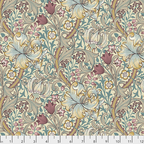 One Holiday Tree Skirt "Golden Lily Dusk" William Morris FreeSpirit Fabrics