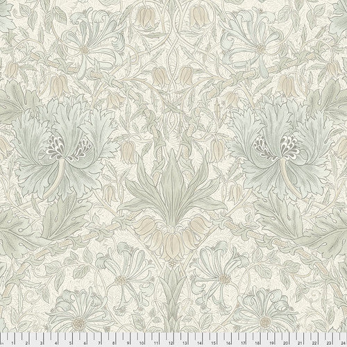 One Curtain Panel "Pure Honeysuckle and Tulip - Ivory" William Morris FreeSpirit Fabrics