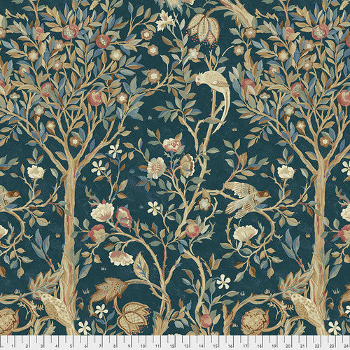 One Holiday Tree Skirt "Melsetter - Indigo" William Morris FreeSpirit Fabrics