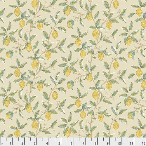 One Holiday Tree Skirt "Lemon Tree - Linen" William Morris FreeSpirit Fabrics
