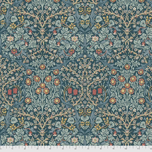 One Holiday Tree Skirt "Blackthorn - Indigo" William Morris FreeSpirit Fabrics