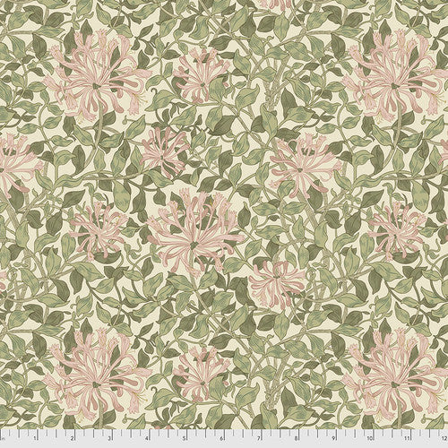 One Holiday Tree Skirt "Honeysuckle - Green" William Morris FreeSpirit Fabrics