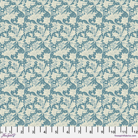 One Holiday Tree Skirt "Small Wallflower - Blue" William Morris Emery Walker FreeSpirit Fabrics