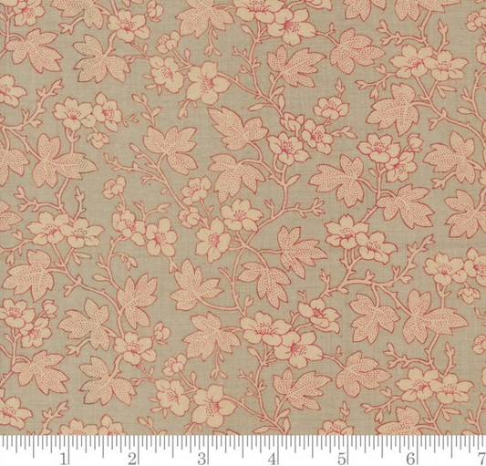 Tie-Up Shade "Rouenneries Trois - Mignon Florals Vine Leaf Roche Rouge"