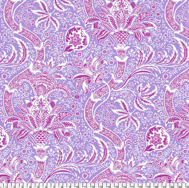 Faux Roman Shade Valance "Indian - Lavender - Kaffe x Morris & Co."