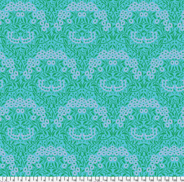 Tie-Up Shade "Michaelmas Daisy - Aqua - Kaffe x Morris & Co."