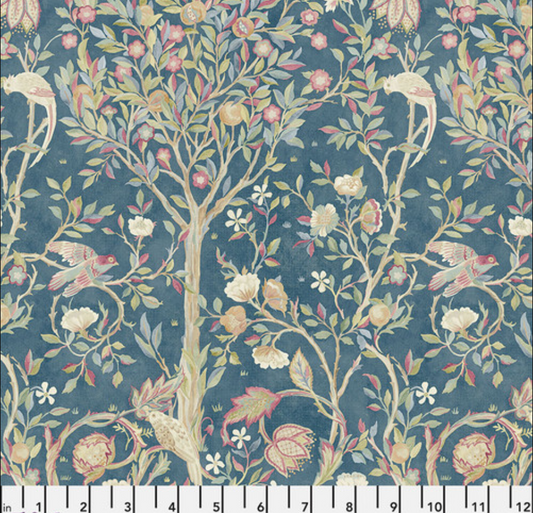 Tie-Up Shade "Melsetter - Teal - Red House - William Morris"