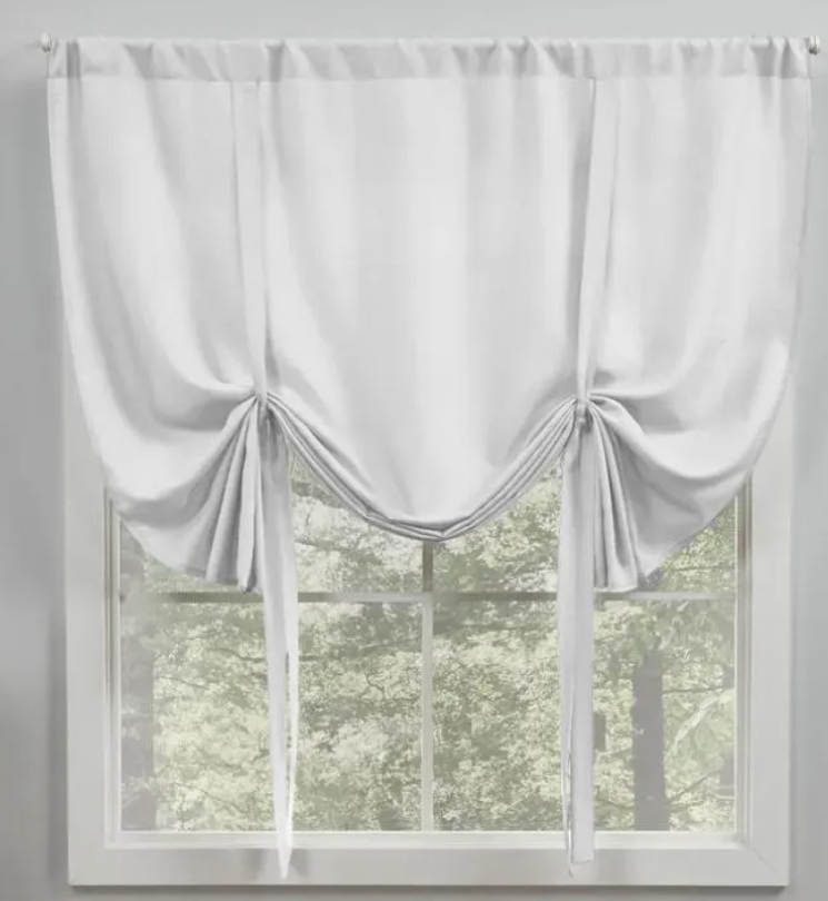Tie-Up Shade "Rouenneries Trois - Charmant Bird Toile Pearl Roche"