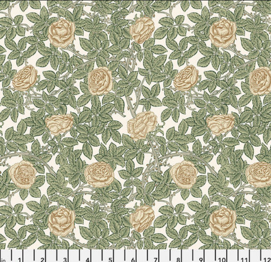 Faux Roman Shade Valance "Emery Walker's House - Rambling Rose - Leafy"