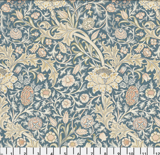 Faux Roman Shade Valance "Emery Walker's House - Trent - Webbs Blue"