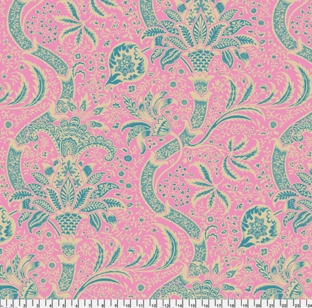 Faux Roman Shade Valance "Indian - Opera - Kaffe x Morris & Co. Cotton Lawn"