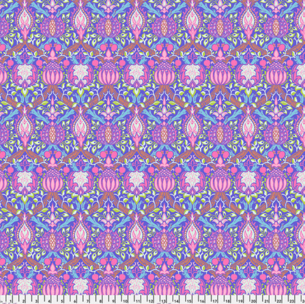 Faux Roman Shade Valance "Granada - Purple - Kaffe x Morris & Co."