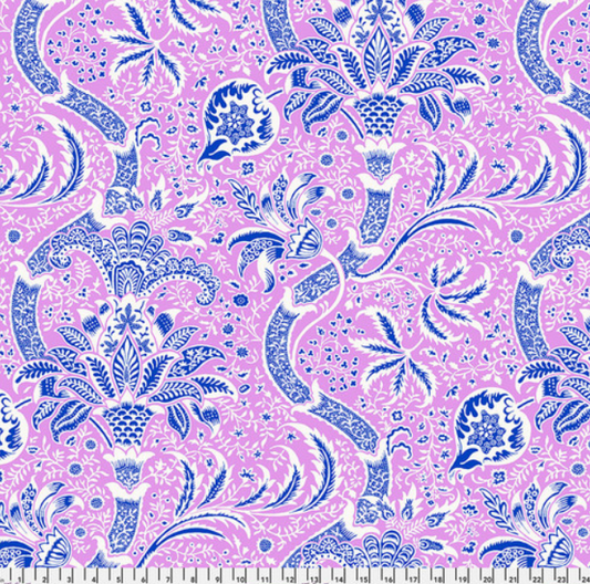 Faux Roman Shade Valance "Indian - Pink - Kaffe x Morris & Co."