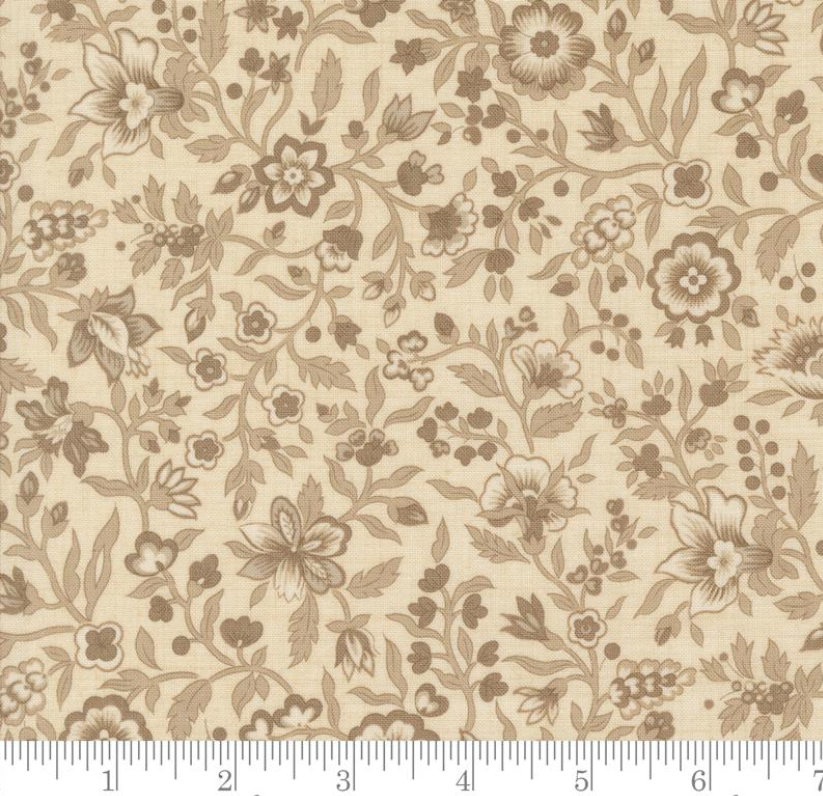 Faux Roman Shade Valance "Jardinage Florals - Sacre Bleu Pearl"