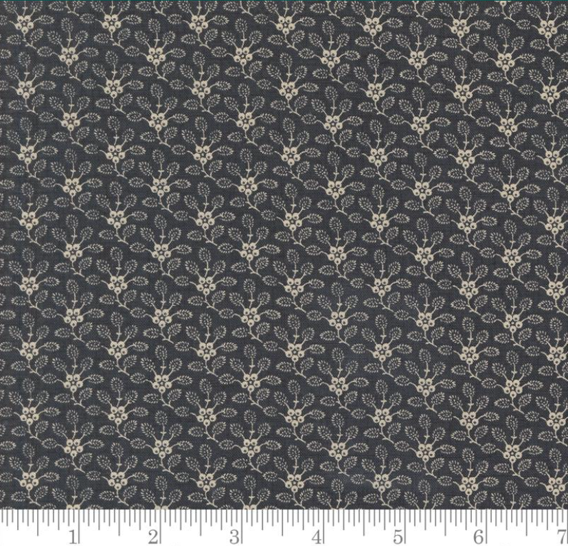 Faux Roman Shade Valance "Petunia Floral - Sacre Bleu - Indigo"