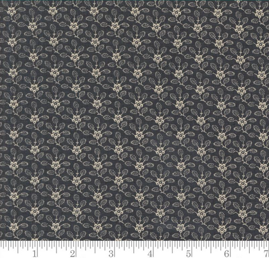 Faux Roman Shade Valance "Petunia Floral - Sacre Bleu - Indigo"