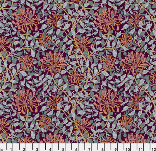 Faux Roman Shade Valance "Honeysuckle - Mulberry - Red House - William Morris"