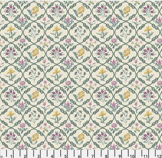 Tie-Up Shade "Mays Coverlete - Heather - Red House - William Morris"