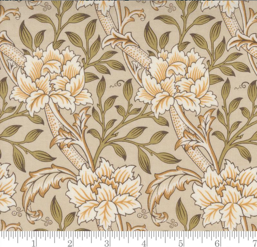 Faux Roman Shade Valance "Hammersmith Florals - Morris Manor - Porcelain"