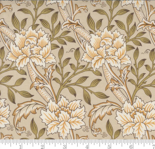 Faux Roman Shade Valance "Hammersmith Florals - Morris Manor - Porcelain"