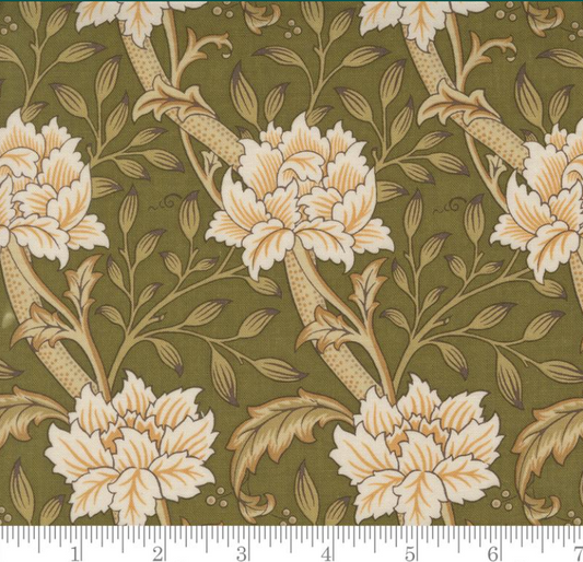 Faux Roman Shade Valance "Hammersmith Florals - Morris Manor - Sage"