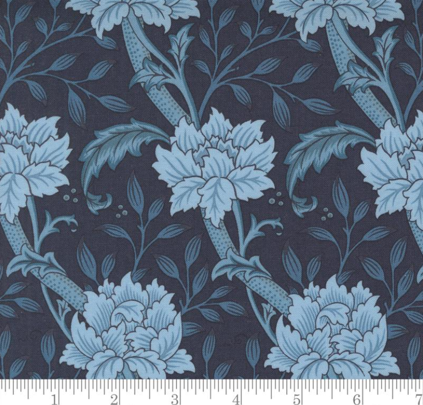 Faux Roman Shade Valance "Hammersmith Florals - Morris Manor - Twilight"