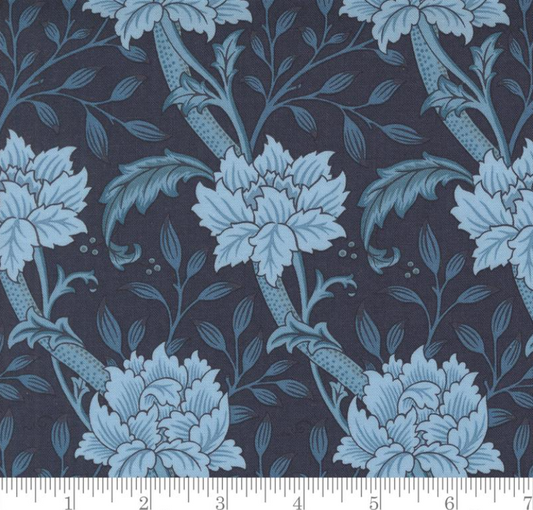 Faux Roman Shade Valance "Hammersmith Florals - Morris Manor - Twilight"