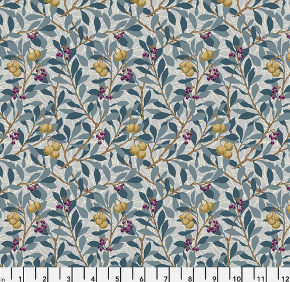 One Shower Curtain "Arbutus - Slate - Red House" William Morris