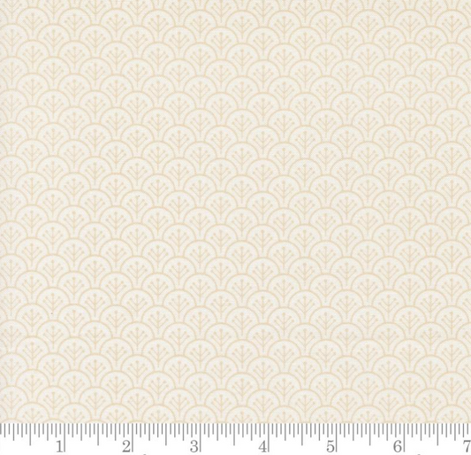 One Curtain Panel - "Scallops Blenders - Ghost"