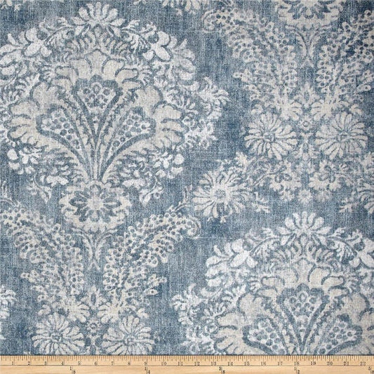Magnolia Home Fashions Hamilton Denim blue Heavy Fabric Drapery Curtain Panel - Custom made to order handmade quality drapes
