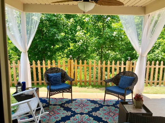 One (1) Curtain Panel - Handmade Black or White No-see-um, Gnat, Mosquito Netting Curtains for Patio or Bedroom - Bug Net Curtains For Bed